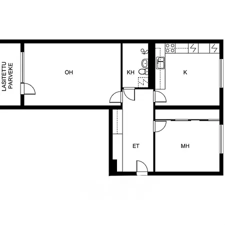 Vesijaervi Side Life 2-room 公寓